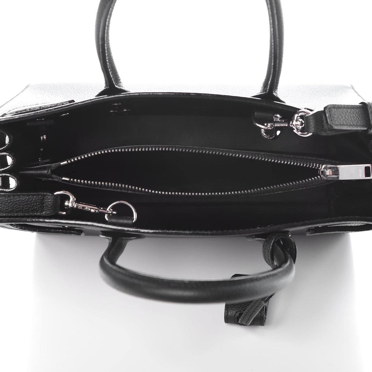 Grained Calfskin Baby Sac De Jour Black