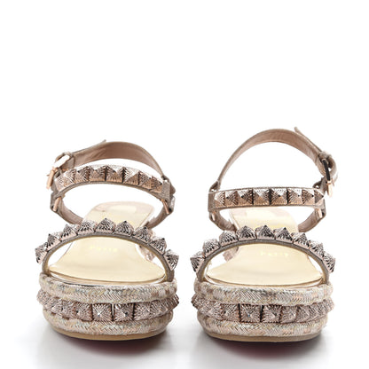 Christian Louboutin Glitter Mini Specchio Vintage Pyraclou 60 Platform Sandals 36 Courtisane 2 of 8
