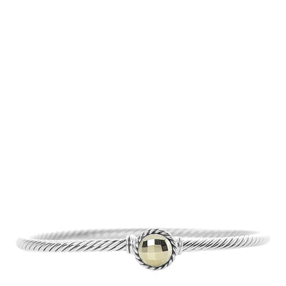 David Yurman Sterling Silver 18K Yellow Gold 3mm Chatelaine Bracelet 1 of 5