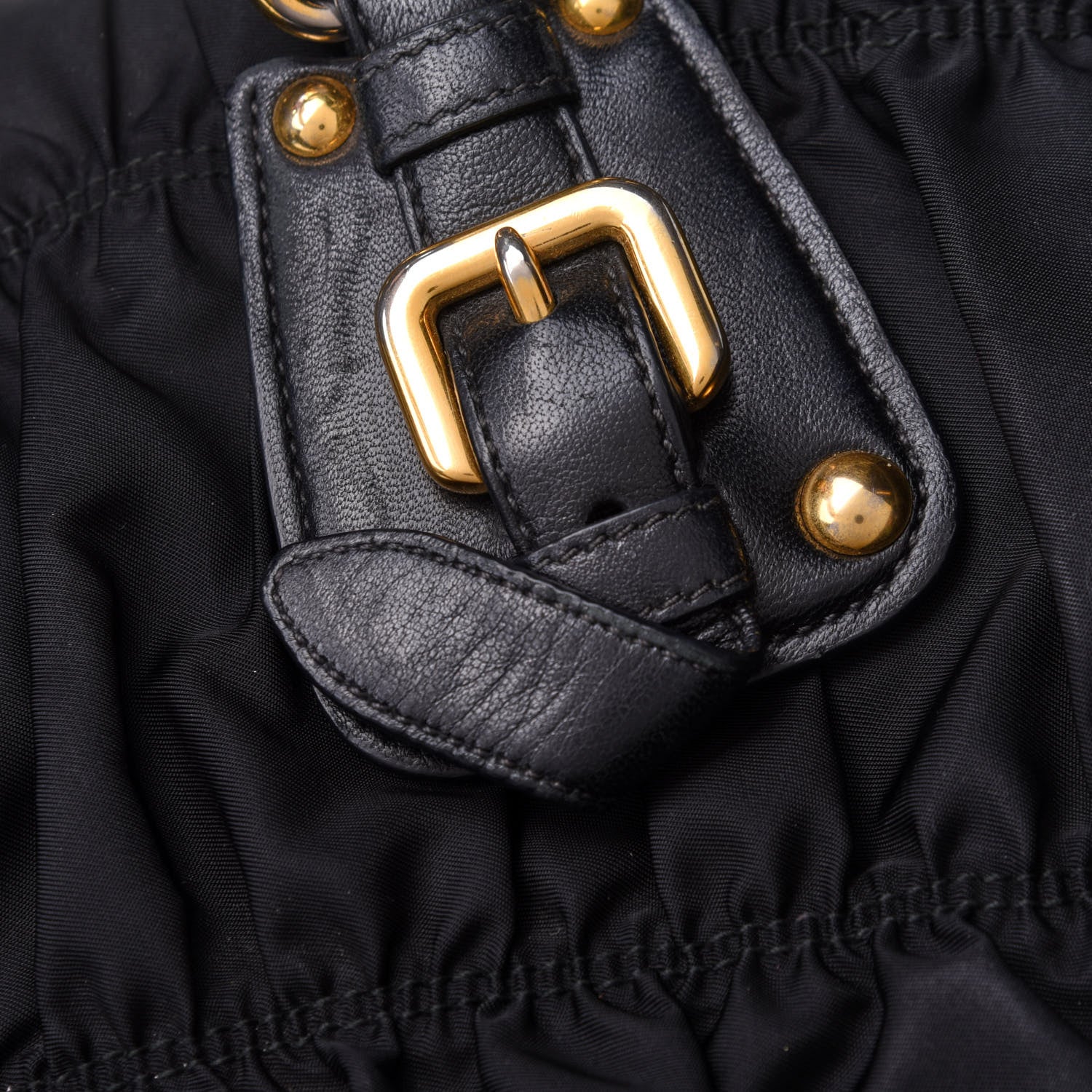 Prada Tessuto Nylon Gaufre Drawstring Tote Black 12 of 12
