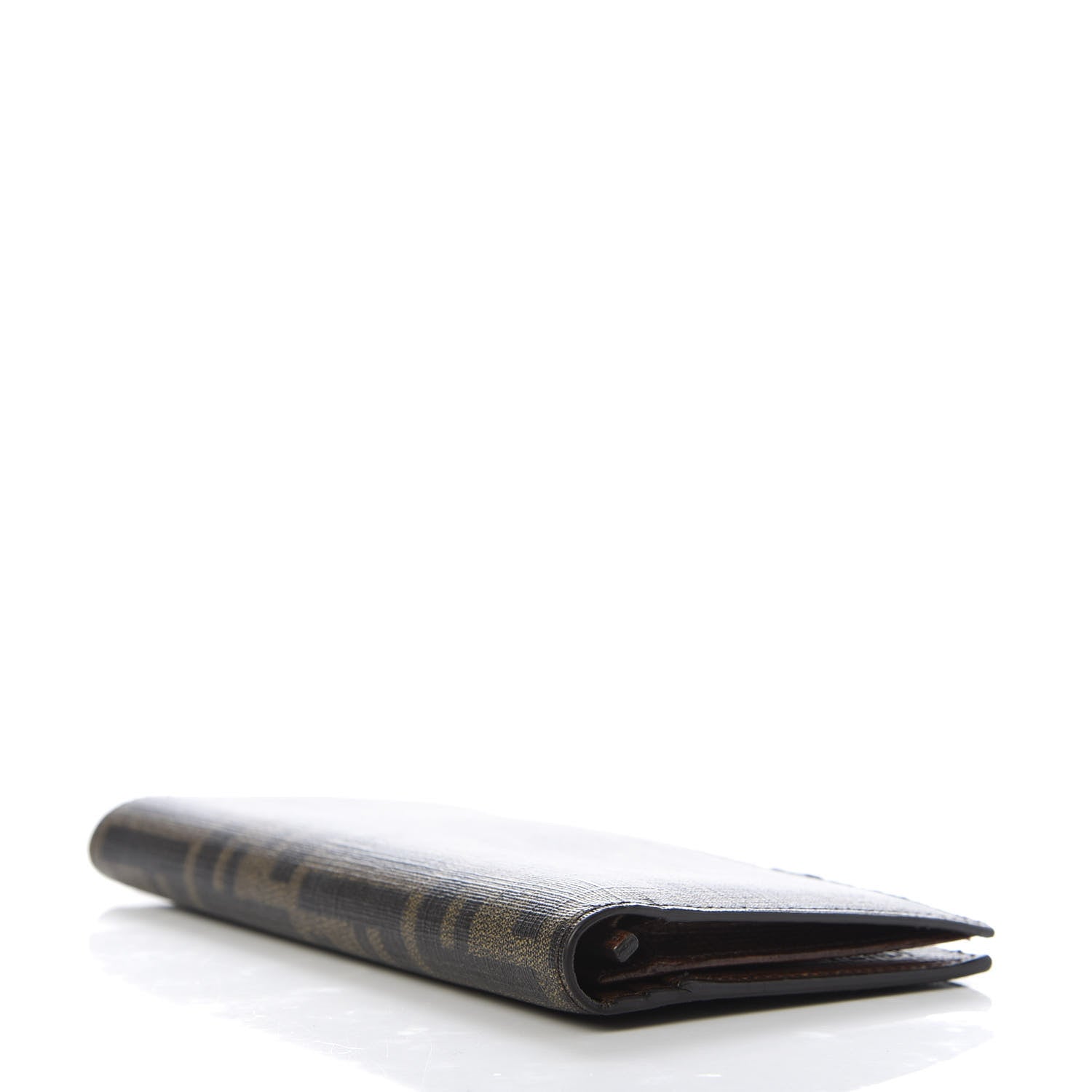 Fendi Zucca Spalmati Vertical Wallet Tobacco Cioccolato 3 of 8