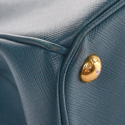 Prada Saffiano Lux Mini Galleria Double Zip Tote Ottanio 13 of 15