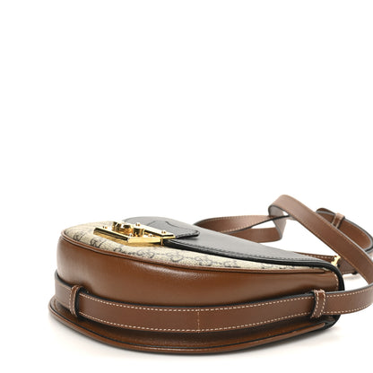 Gucci GG Supreme Monogram Calfskin Small Padlock Messenger Shoulder Bag Beige Black Cuir 10 of 10
