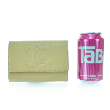 Chanel Caviar CC Flap Wallet Beige 2 of 11