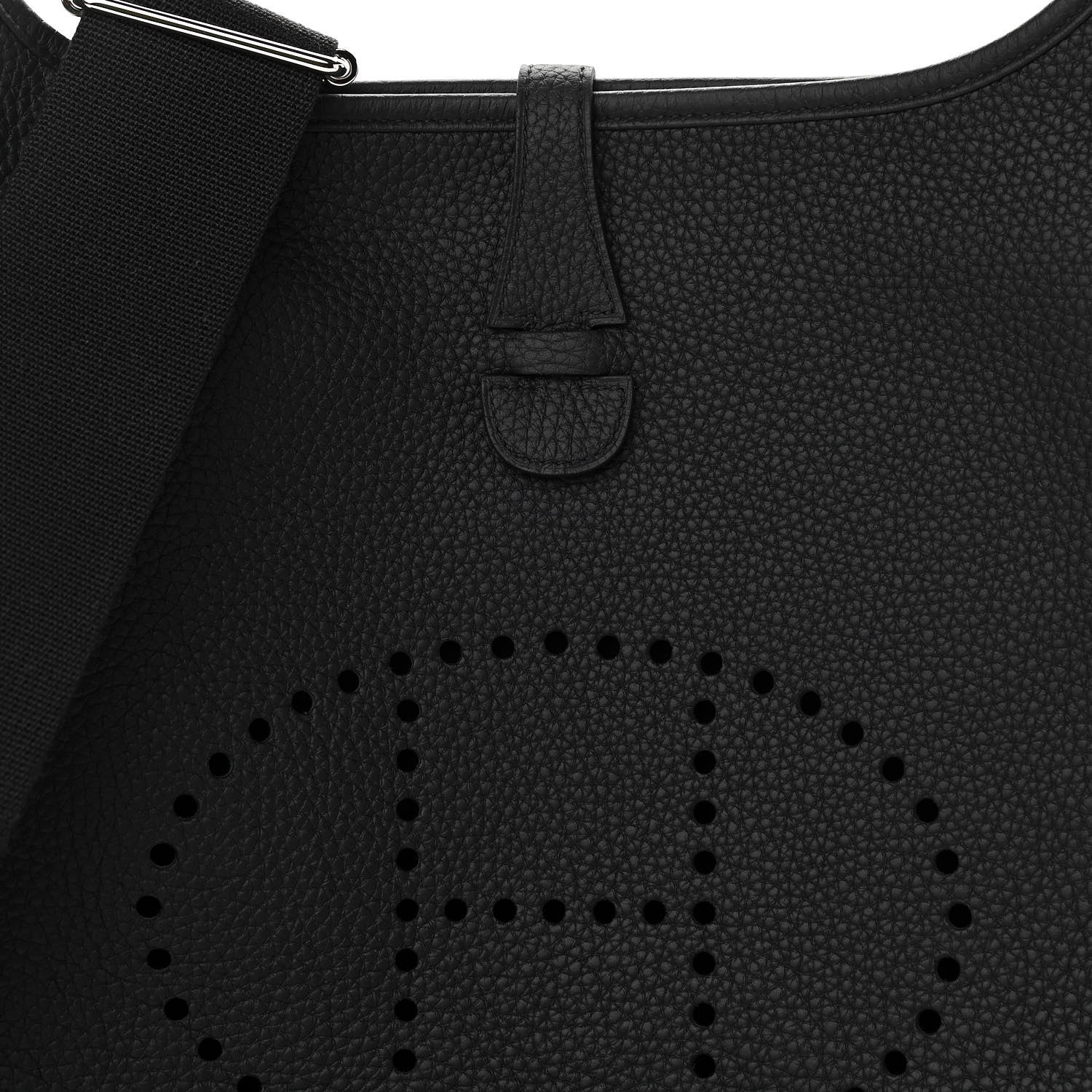 Hermes Taurillon Clemence Evelyne III PM Black 9 of 10