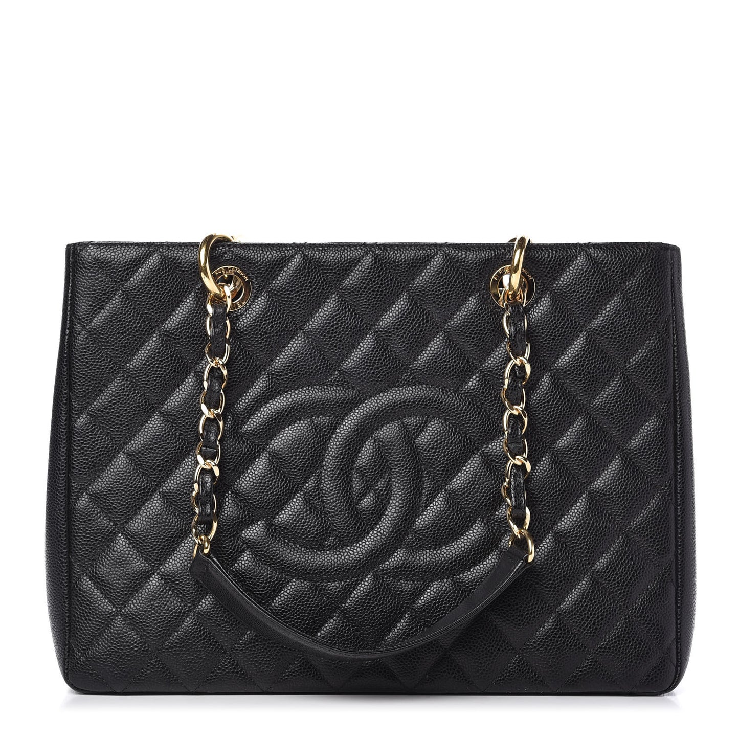 Caviar Quilted Grand Shopping Tote GST Black