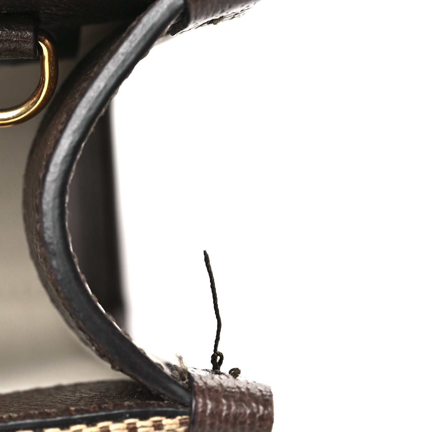 Gucci Monogram Jumbo GG Textured Dollar Calfskin Web Mini Vertical Tote Camel Ebony New Acero 11 of 11