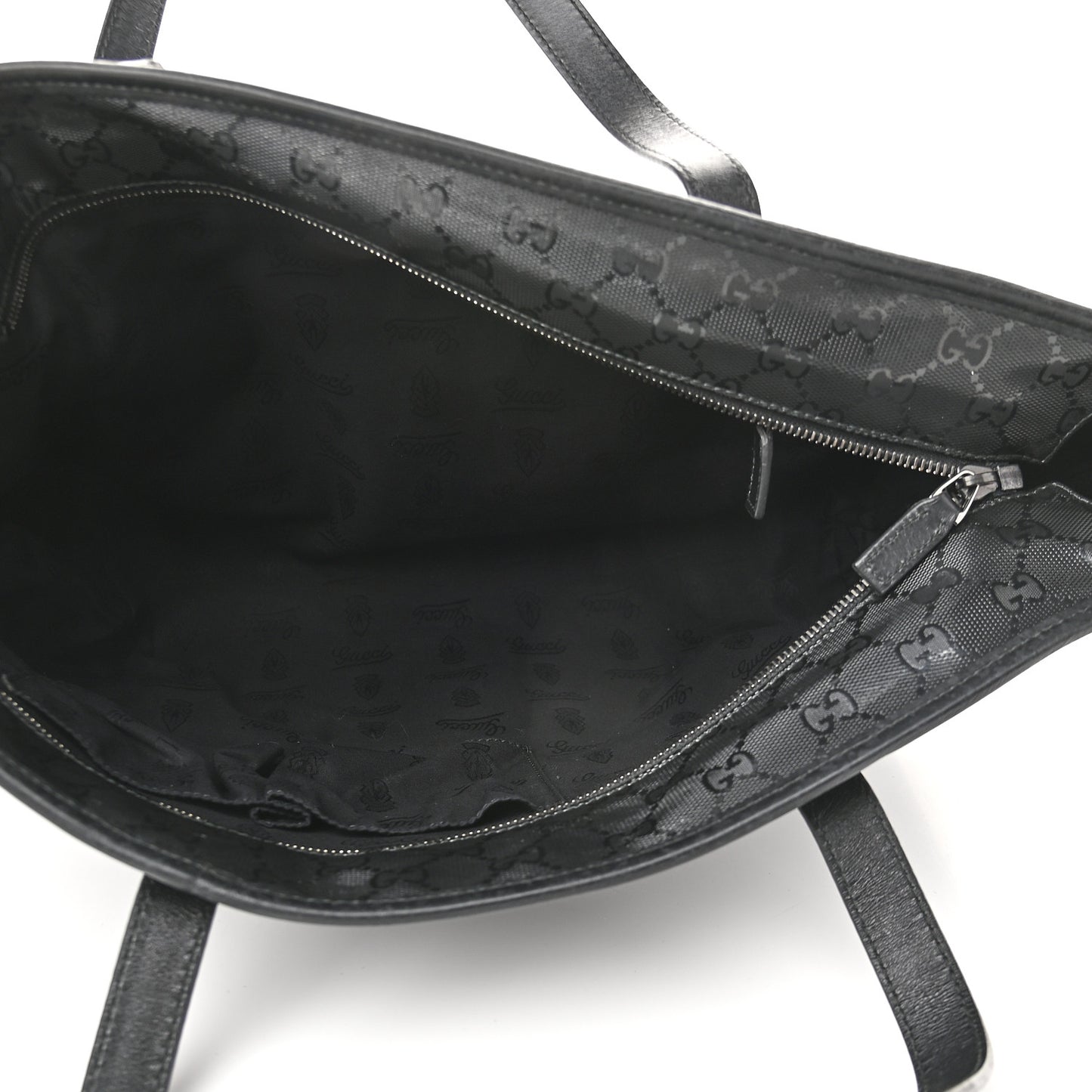 Imprime Monogram Medium Zippered Shopping Tote Black