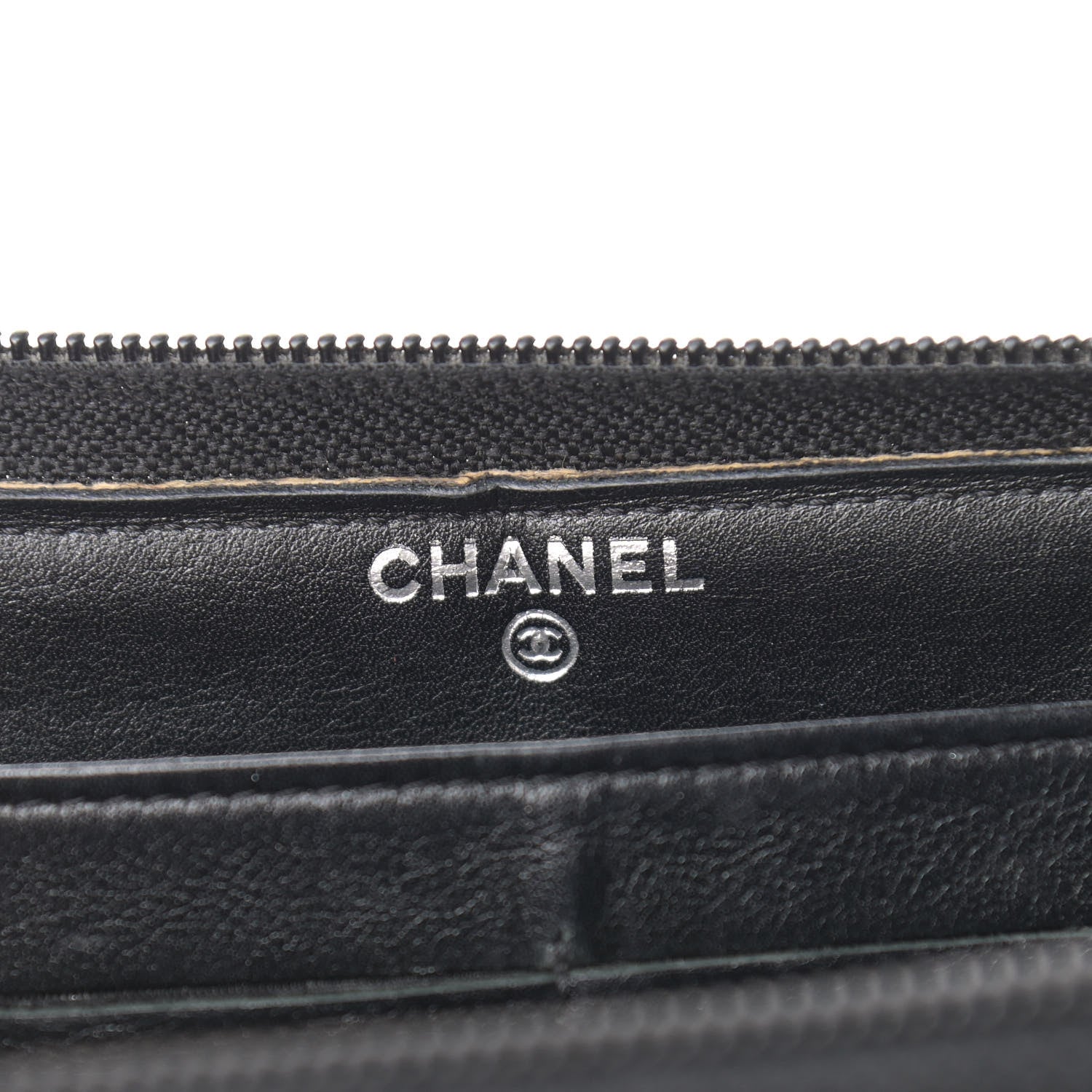 Chanel Patent Large Gusset CC Zip Wallet Black 5 of 9