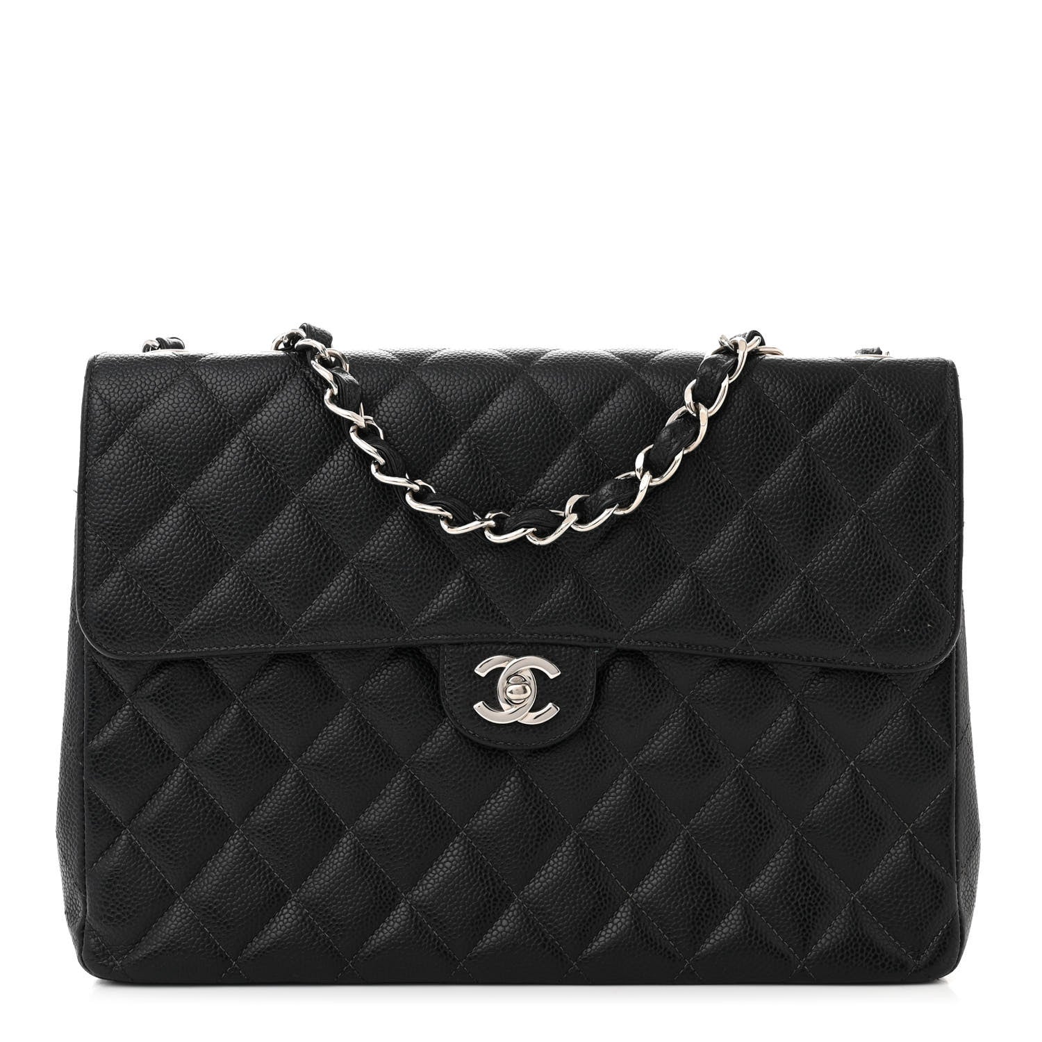 Chanel Caviar Jumbo Single Flap Black 1 of 10