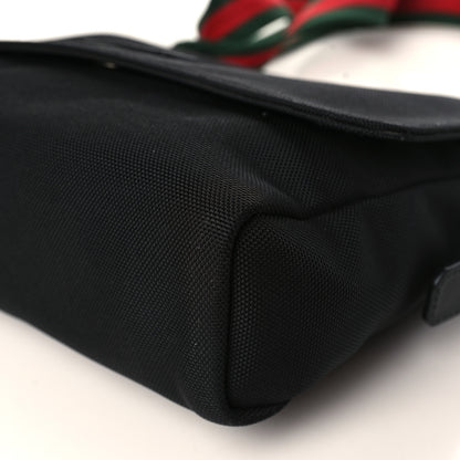 Gucci Techno Canvas Web Large Flap Messenger Bag Black 9 of 10