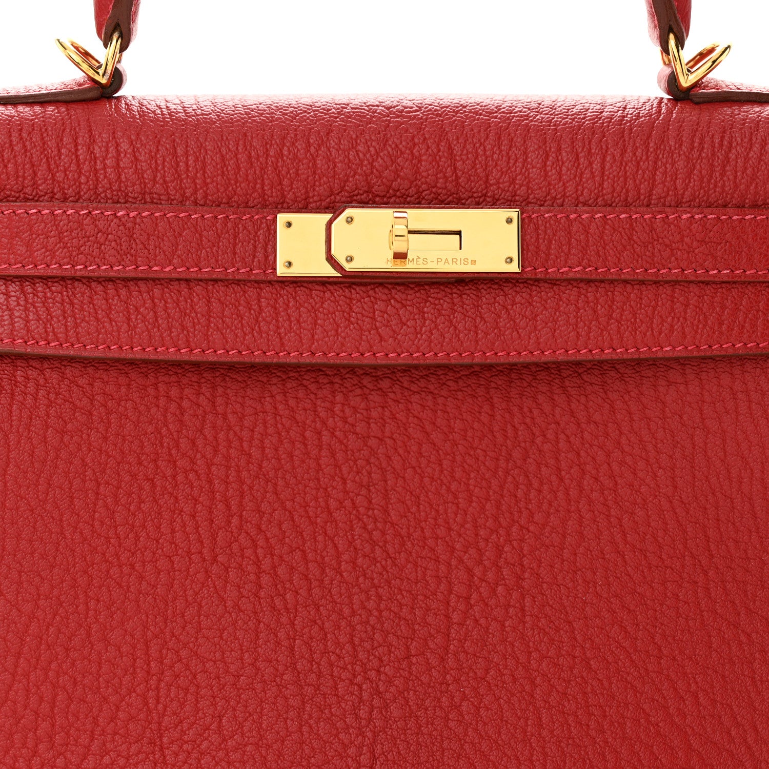 Hermes Chevre Mysore Kelly Sellier 28 Rouge Vif 8 of 11