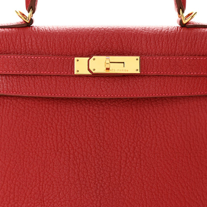 Hermes Chevre Mysore Kelly Sellier 28 Rouge Vif 8 of 11