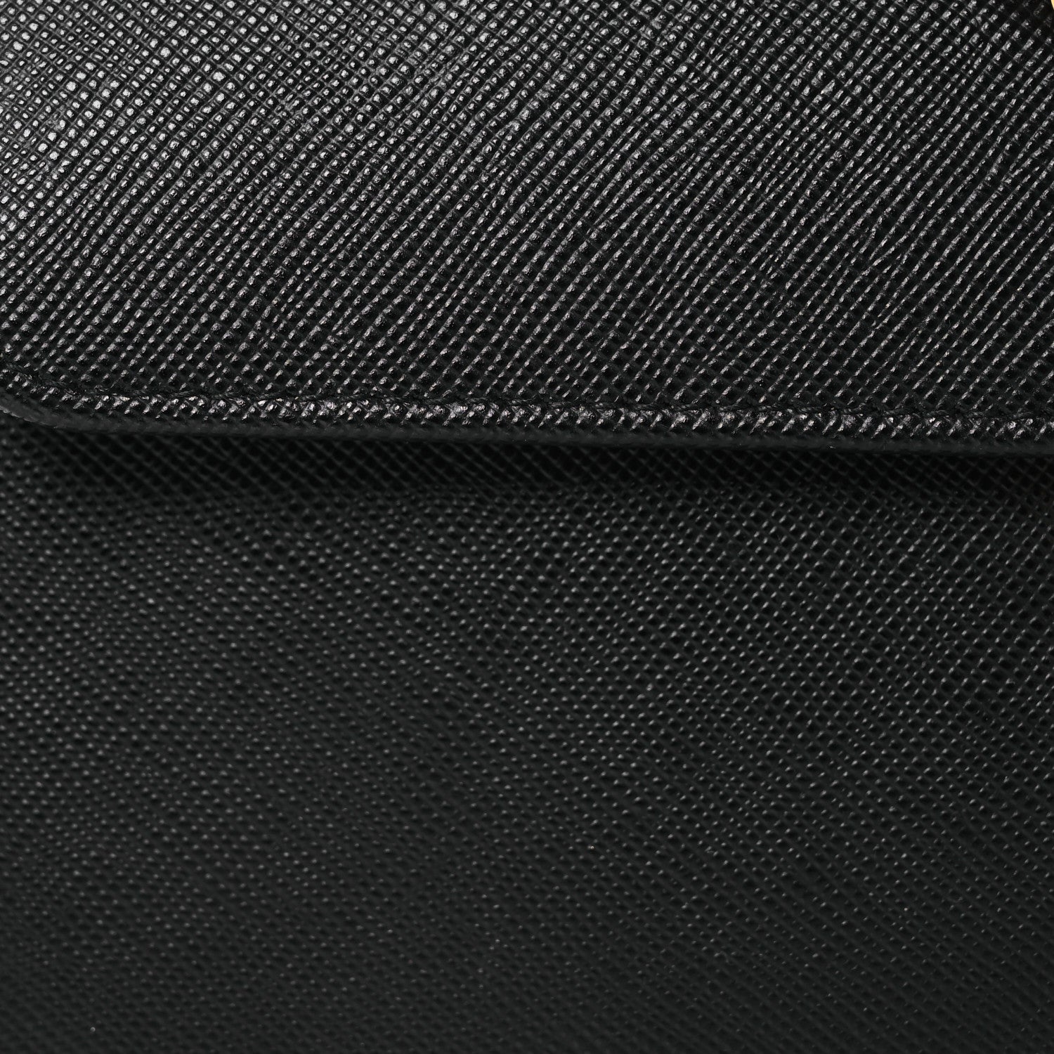 Prada Saffiano Chain Wallet Black 9 of 12