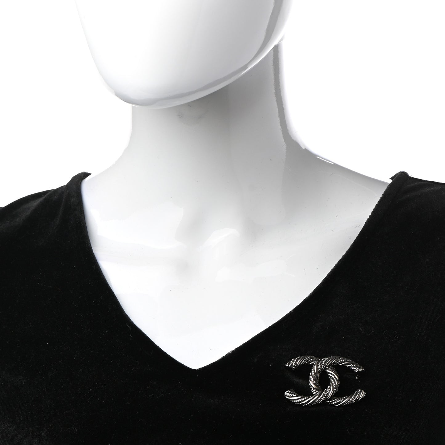 Ruthenium Twisted CC Brooch