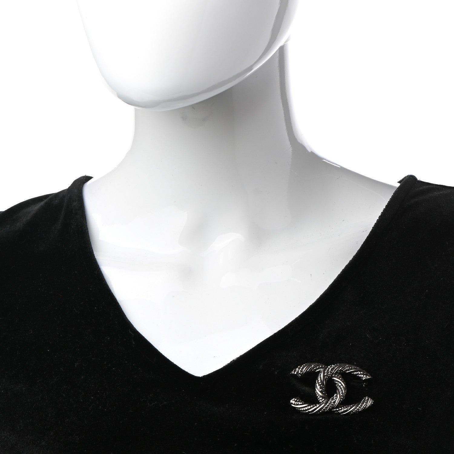 Chanel Ruthenium Twisted CC Brooch 2 of 6