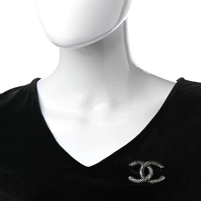 Chanel Ruthenium Twisted CC Brooch 2 of 6