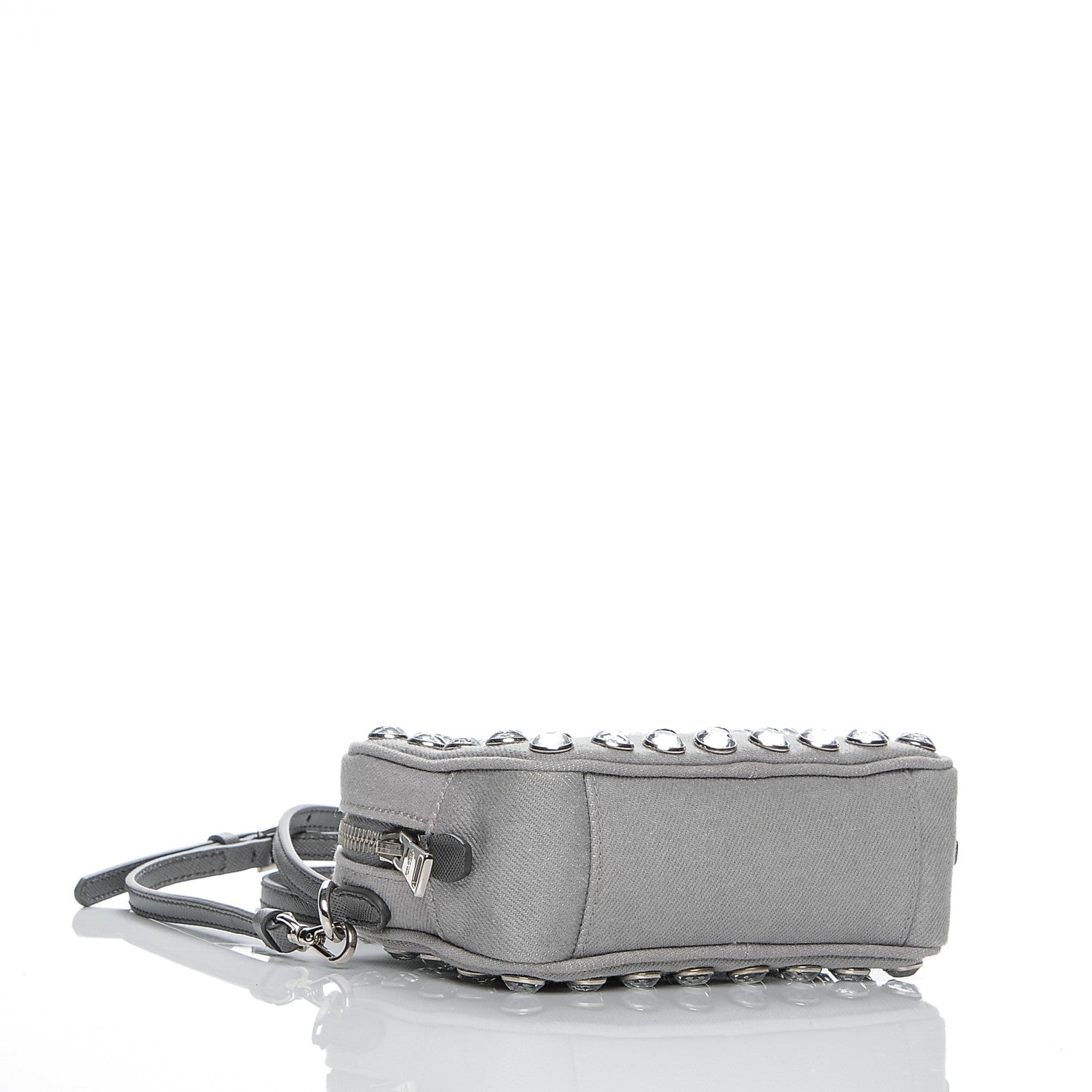 Prada Denim Studded Embellished Mini Camera Crossbody Nube 4 of 7
