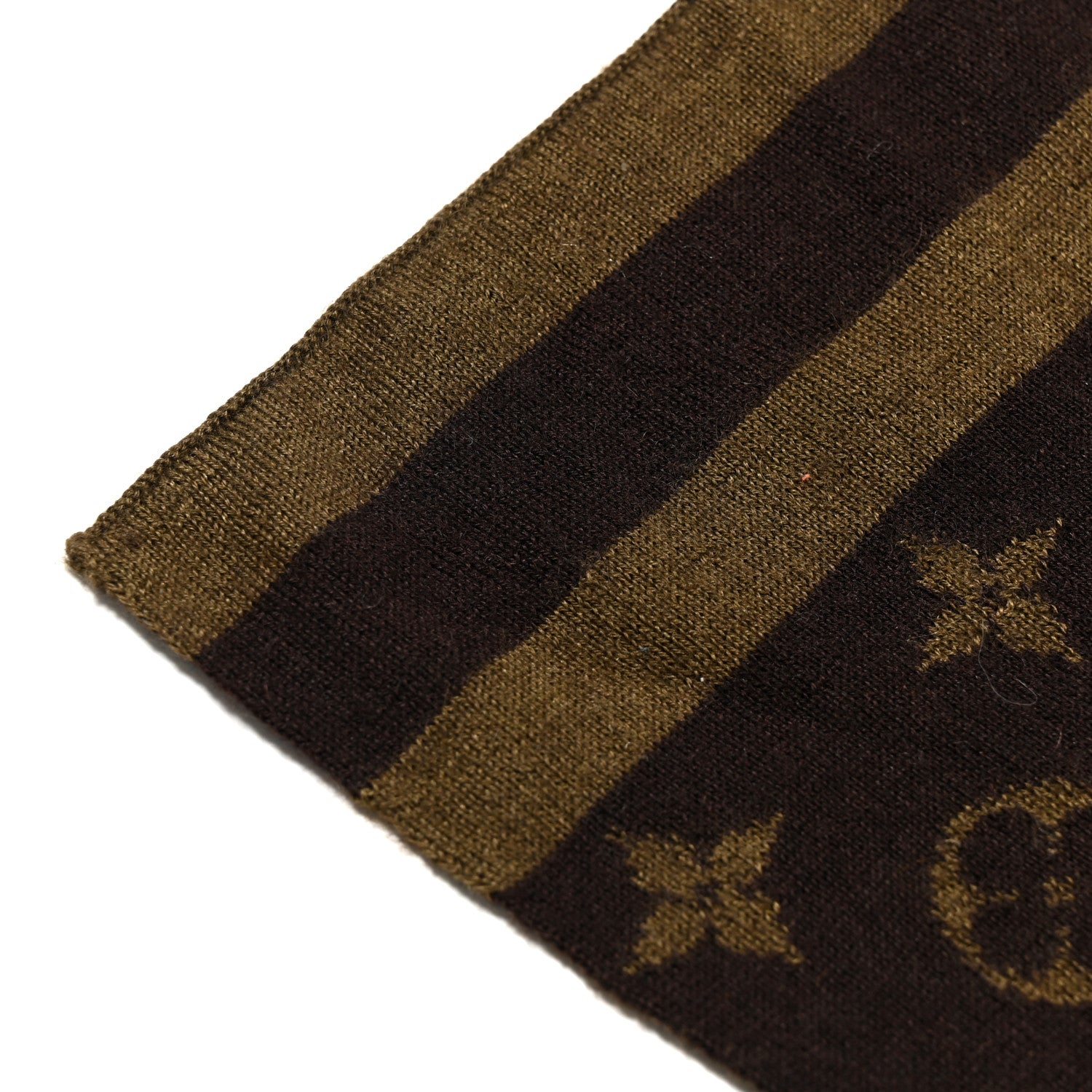 Louis Vuitton Cashmere Silk Monogram Scarf Brown 4 of 4