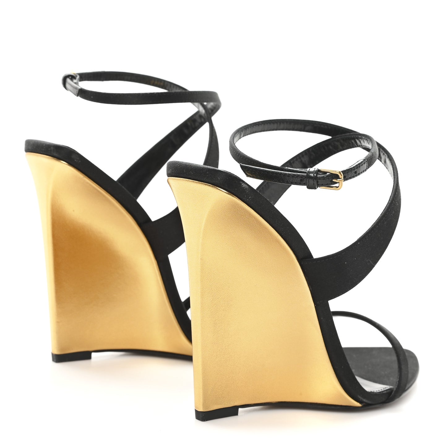 Raso Regale Salome 110 Wedge Sandals 39 Black