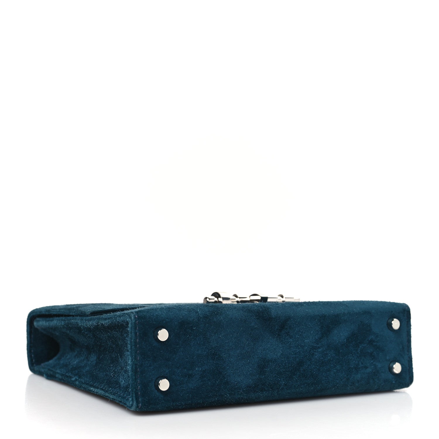 Hermes Veau Doblis Mini Verrou Chaine Bag Bleu Ocean 4 of 10