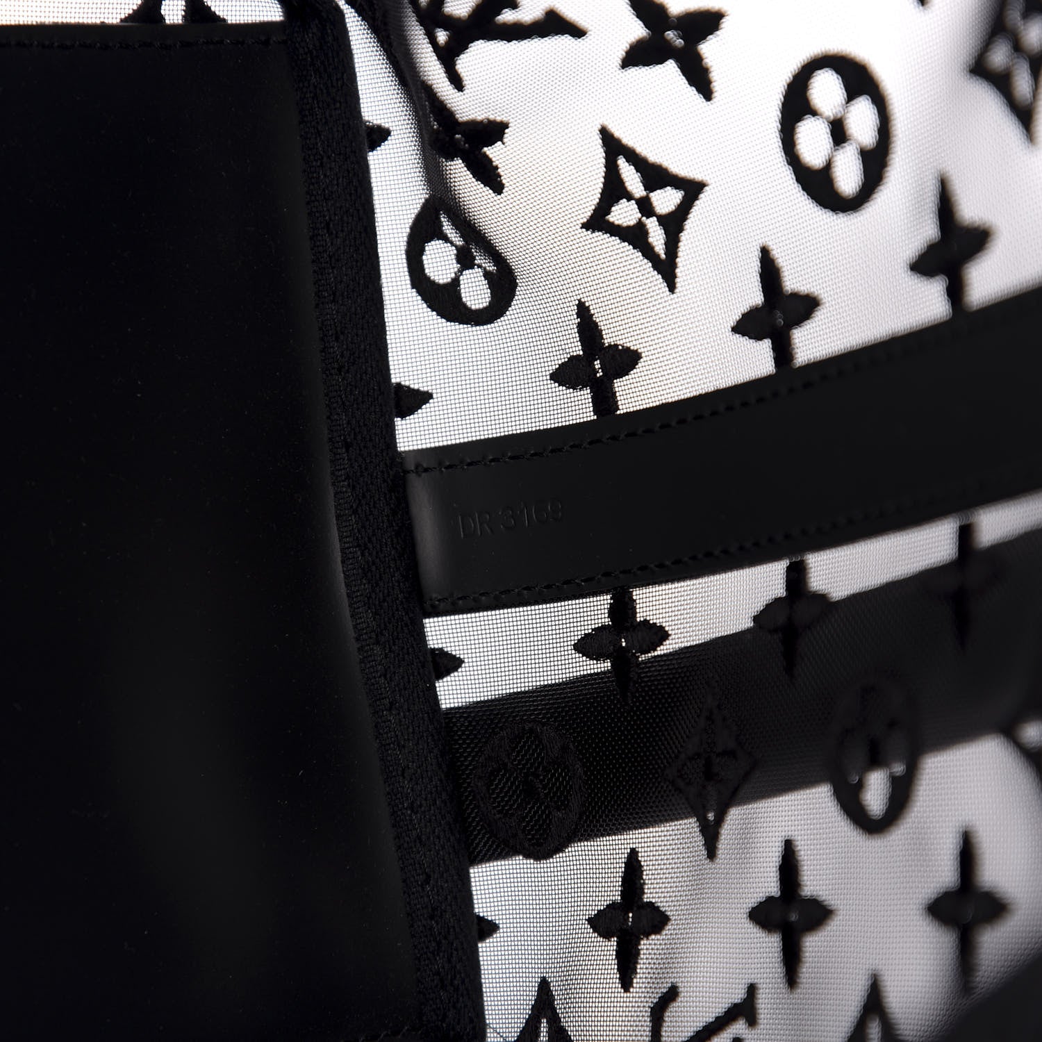 Louis Vuitton Monogram See Through Keepall Bandouliere 50 Black 6 of 11