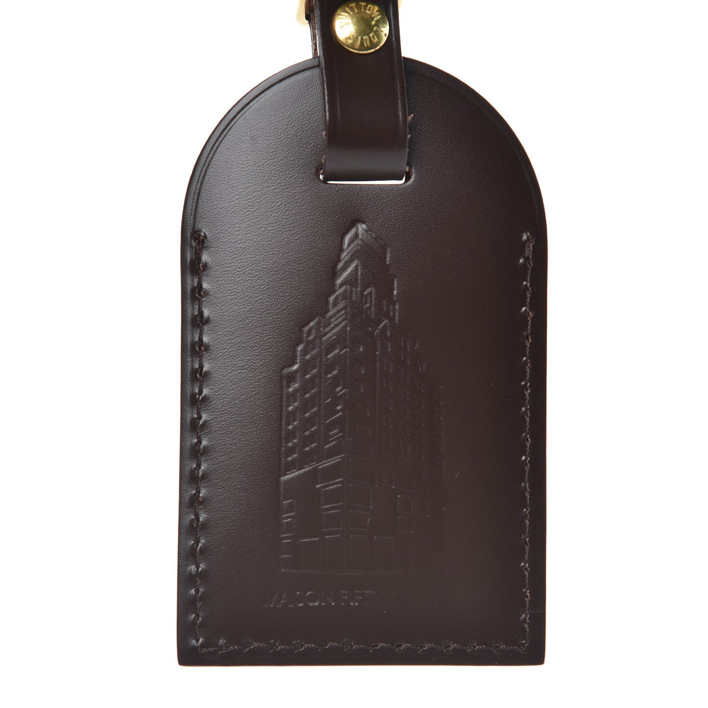Calfskin Luggage Tag Ebene