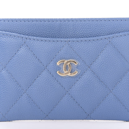 Chanel Caviar Quilted Card Holder Blue 11 of 12