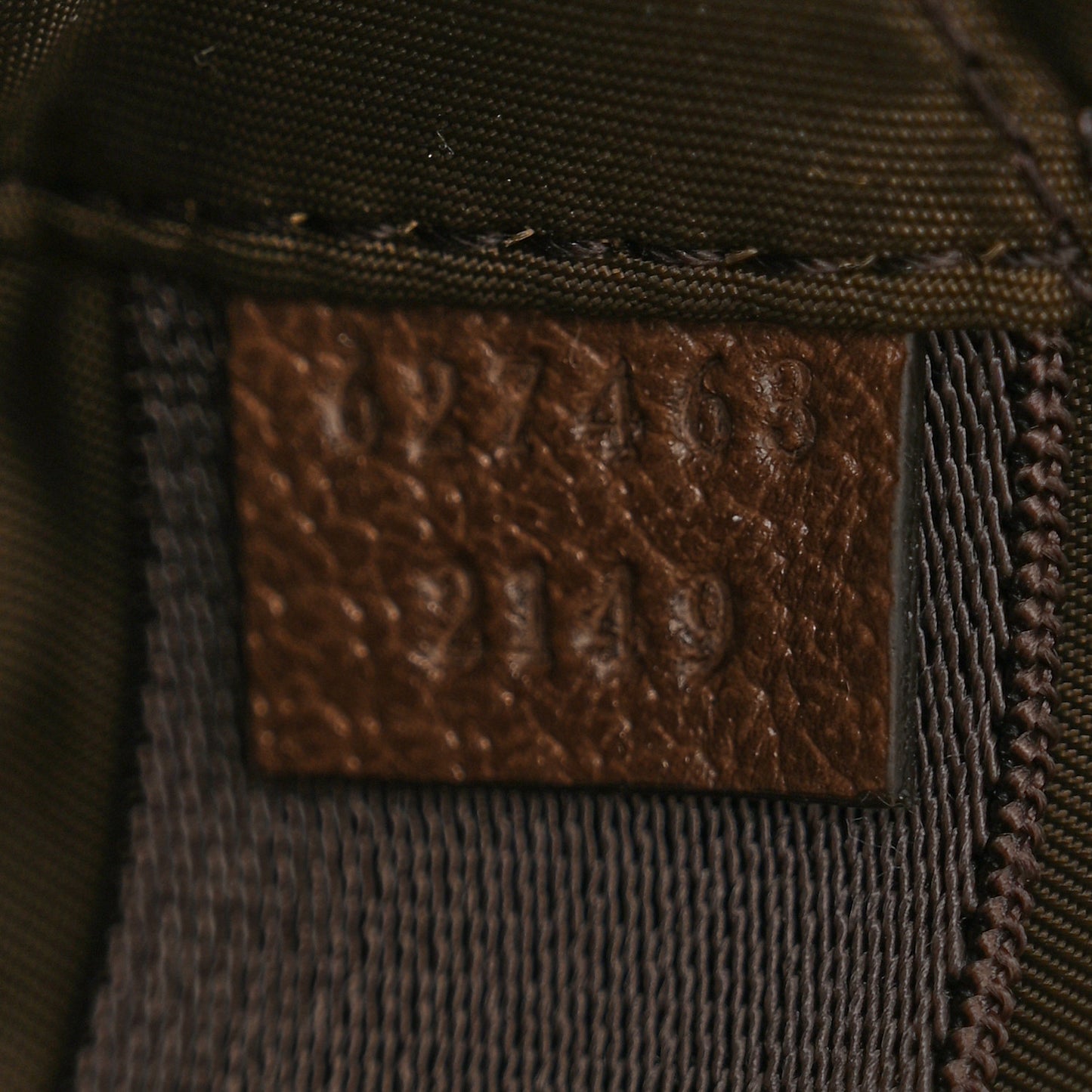 GG Supreme Monogram Textured Calfskin Web Ophidia Vanity Cosmetic Case Beige Ebony New Acero