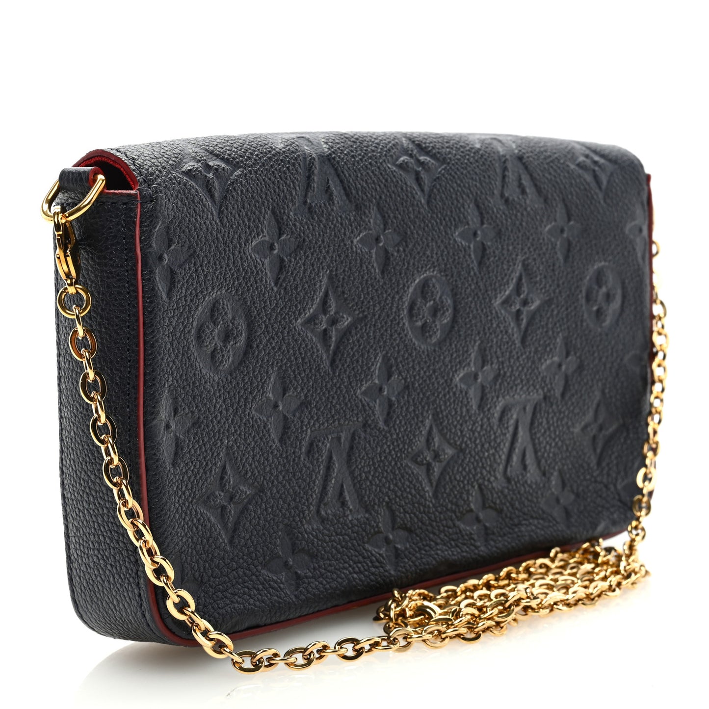 Empreinte Pochette Felicie Chain Wallet Marine Rouge