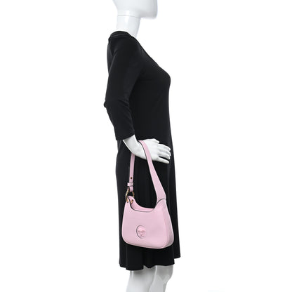 Versace Calfskin La Medusa Small Hobo Crossbody Pink 2 of 9