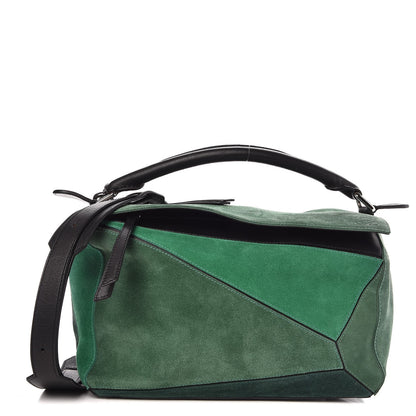 Loewe Suede Medium Bag Green 1 of 8