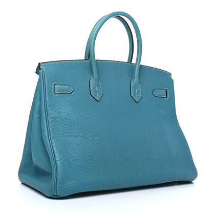 Hermes Togo Birkin 35 Blue Jean 3 of 9