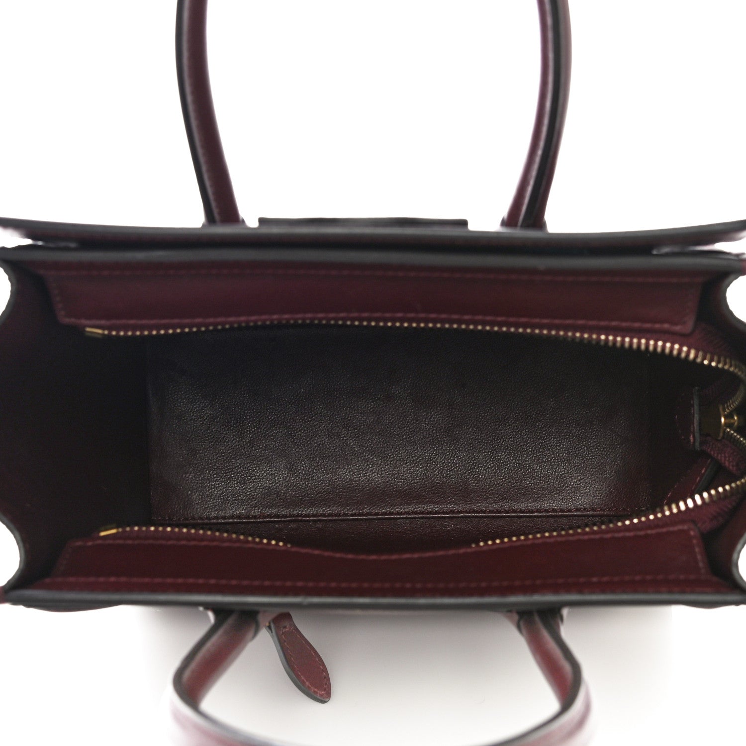 Celine Goatskin Nano Luggage Burgundy 5 of 13