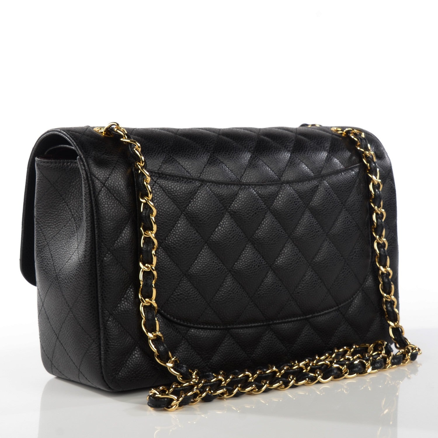 Chanel Caviar Quilted Jumbo Double Flap Black 3 of 8