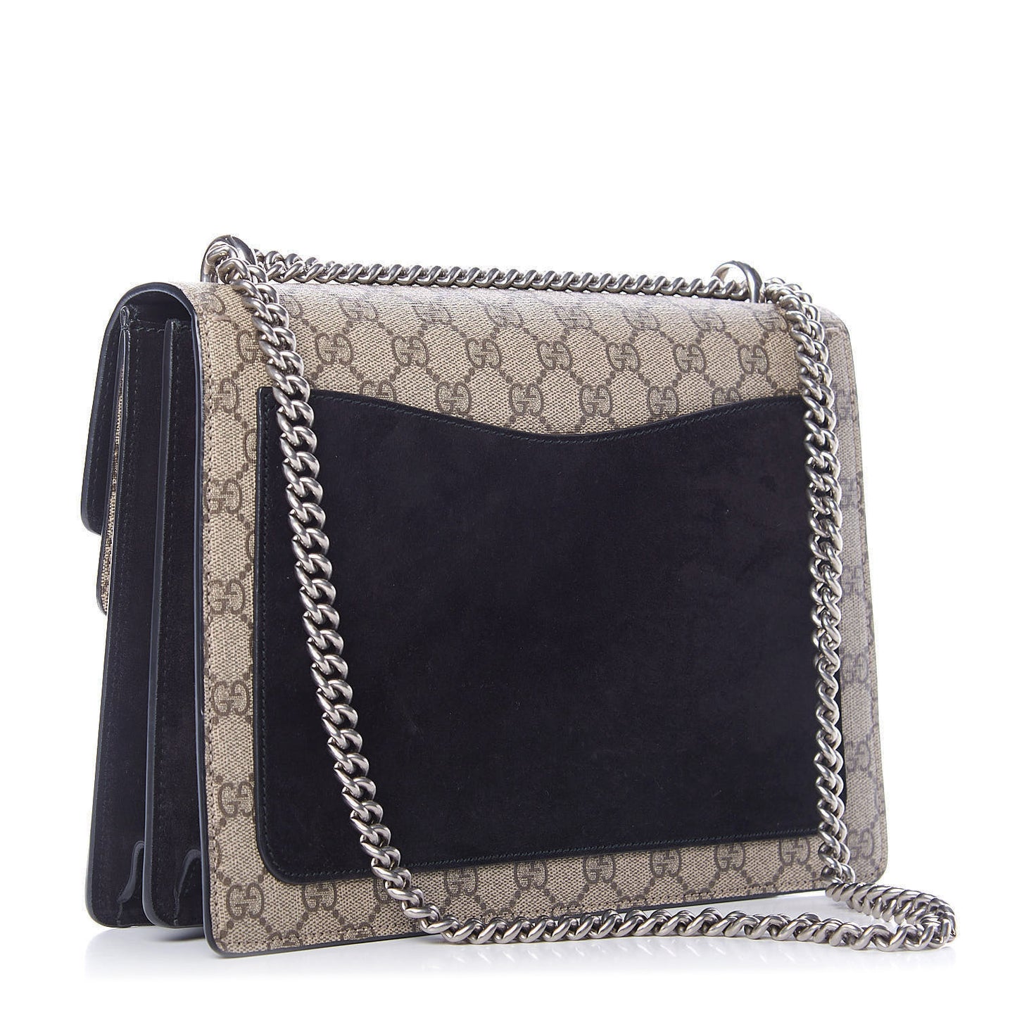 GG Supreme Monogram Medium Dionysus Shoulder Bag Black