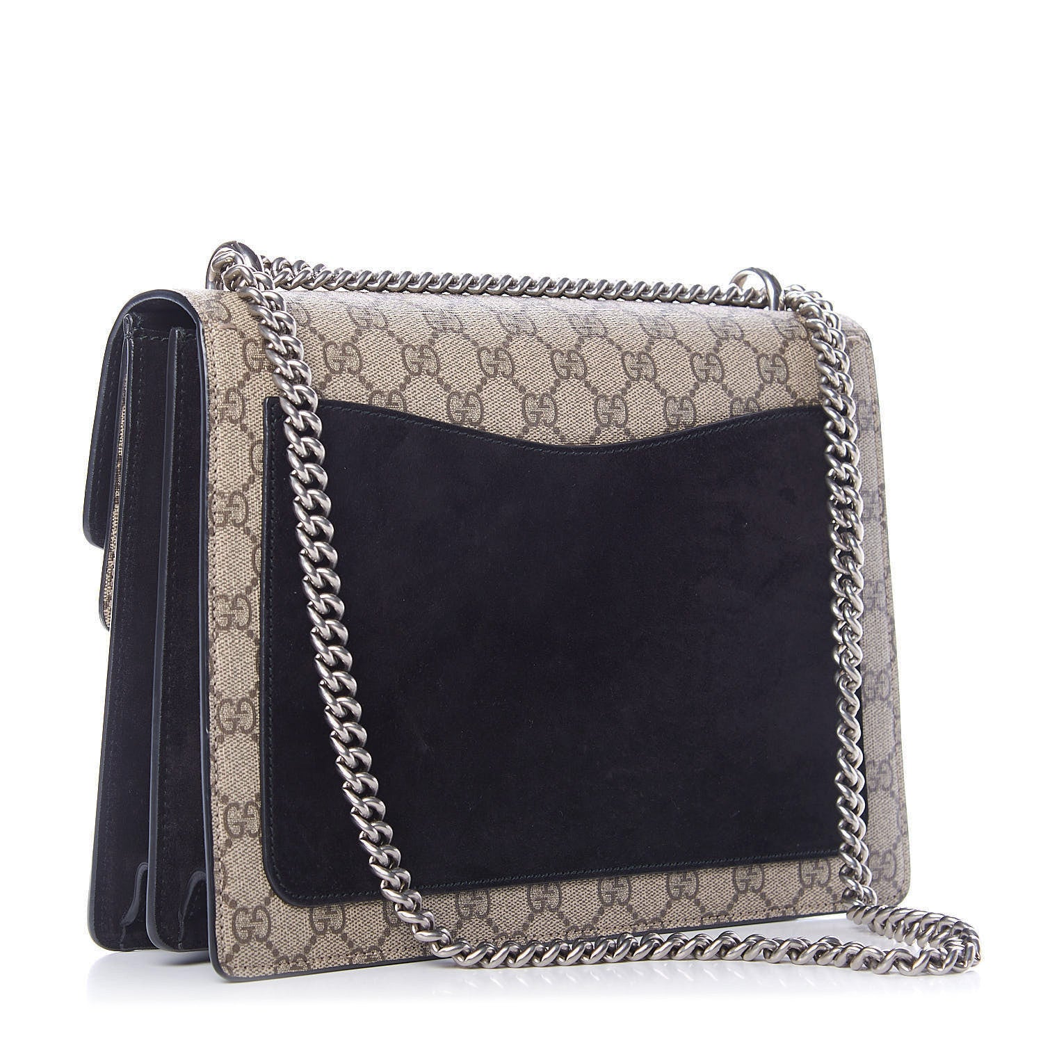 Gucci GG Supreme Monogram Medium Dionysus Shoulder Bag Black 2 of 9