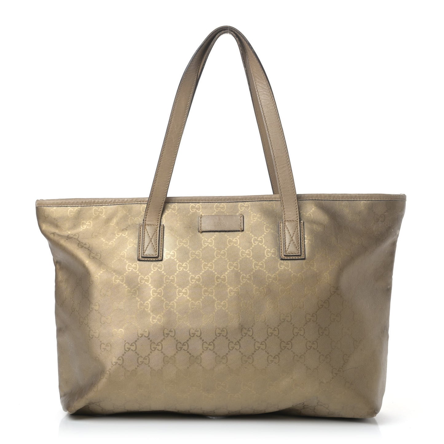 Imprime Monogram Medium Zippered Shopping Tote Champagne