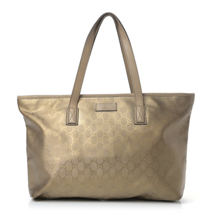 Gucci Imprime Monogram Medium Zippered Shopping Tote Champagne 1 of 13