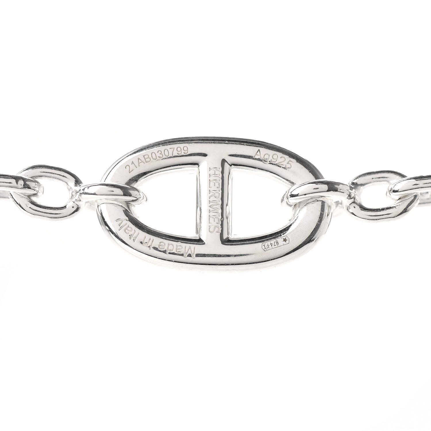 Hermes Sterling Silver Farandole Necklace 80 4 of 5