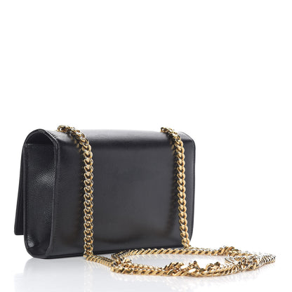 Saint Laurent Grain De Poudre Small Monogram Kate Satchel Black 3 of 18
