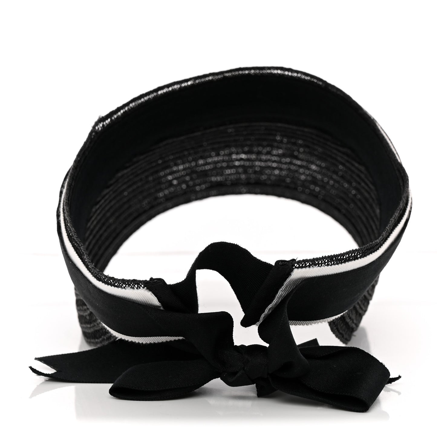 Abaca Cotton Ribbon Visor S Black