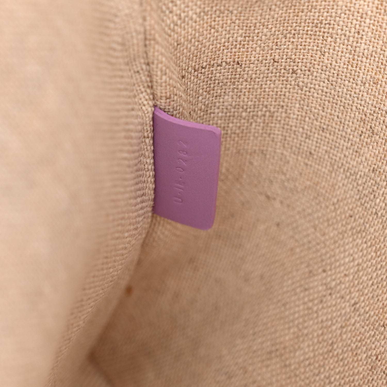 Celine Jacquard Calfskin Small Pouch Beige Purple 7 of 7