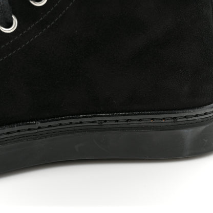 Hermes Suede Shearling Womens Jimmy High Top Sneakers 35 Black 11 of 12
