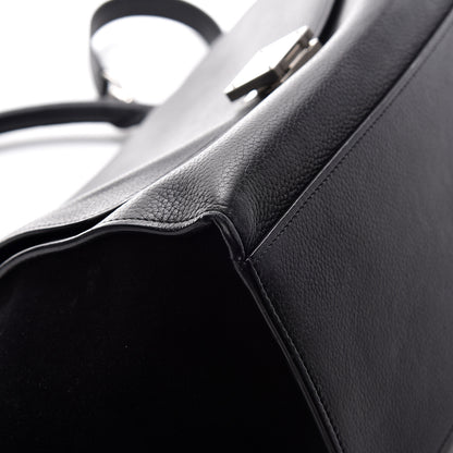 Celine Drummed Calfskin Suede Small Trapeze Black 19 of 19