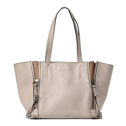 Chloe Smooth Calfskin Small Milo Shopping Tote Motty Grey 2 of 14