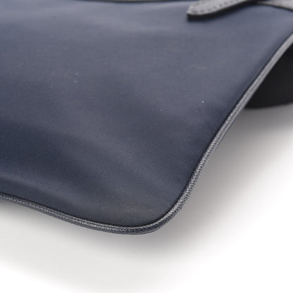 Burberry Grainy Calfskin Nylon Crossbody Bag Navy 8 of 8