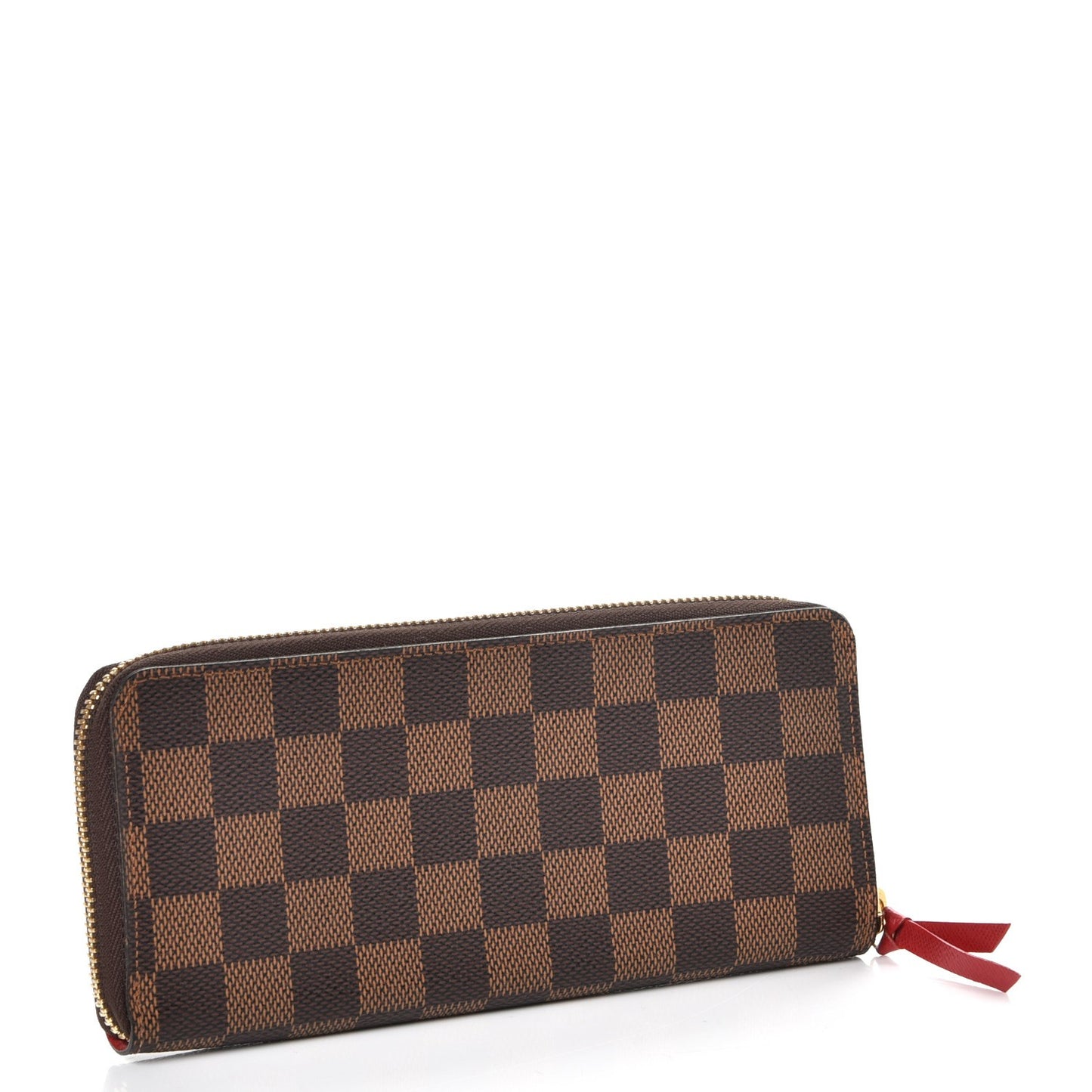 Damier Ebene Clemence Wallet Cherry