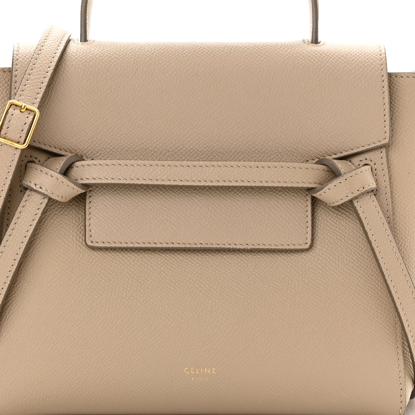 Grained Calfskin Nano Belt Bag Light Taupe