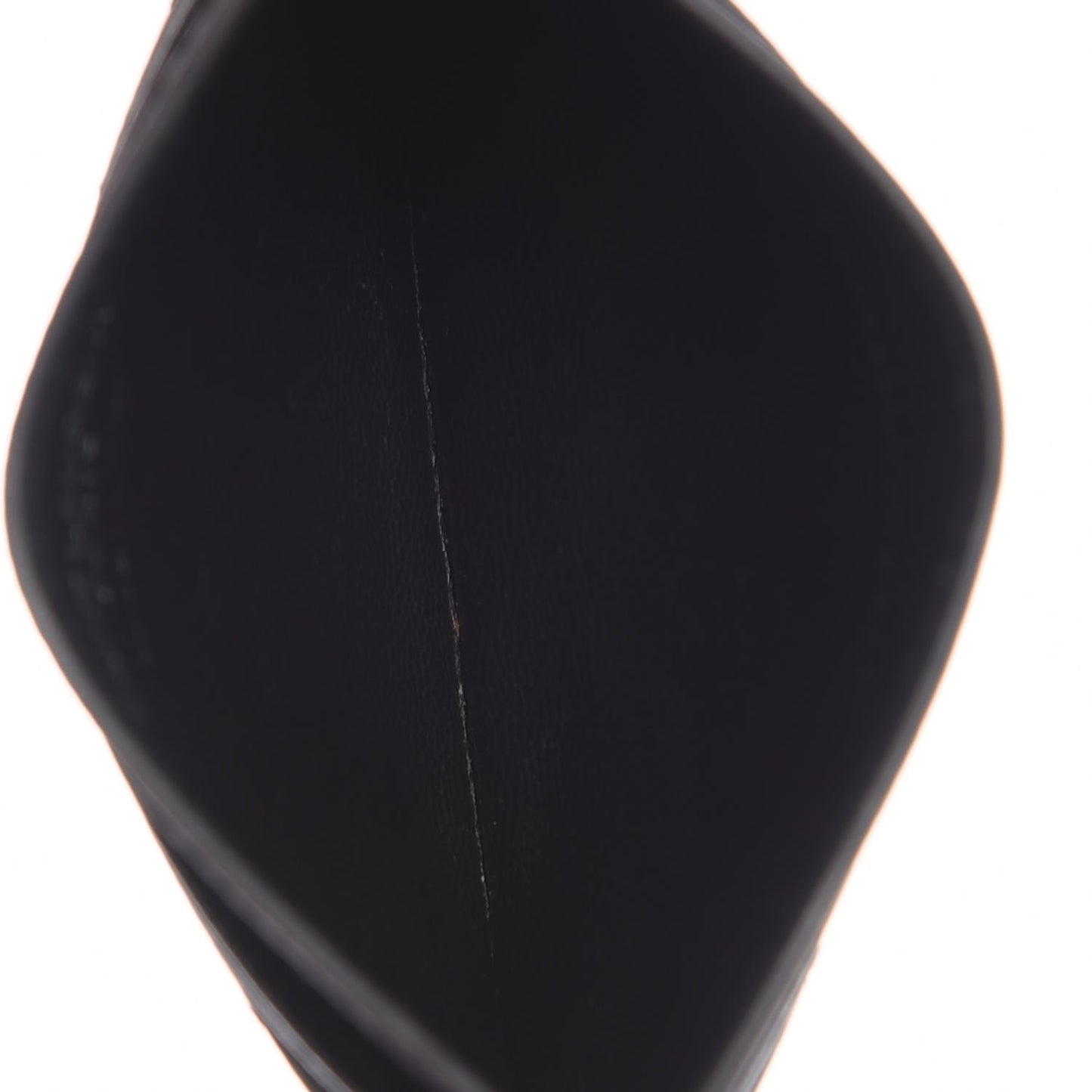 Grain De Poudre Matelasse Chevron Monogram Credit Card Case Black